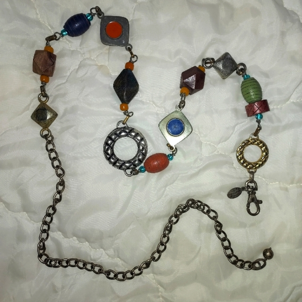 ⚜️ Chicos Belt ⚜️ Tribal ⚜️ Metal ⚜️ Wood ⚜️ Vintage ⚜️ Adjustable Chain ⚜️